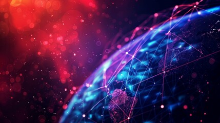 Obraz premium Background digital network in the world