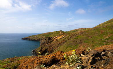 Wanderer auf dem Weg zur Ponta de Sao Lourenco