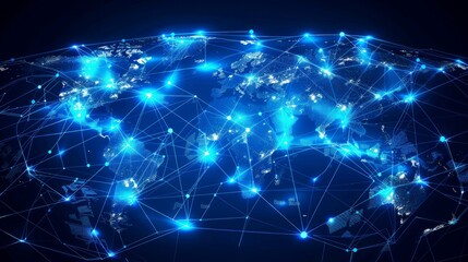 Background digital network in the world