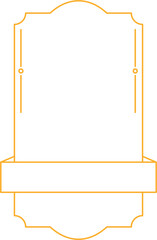 Rectangle Badge Logo Outline Design Element Vector