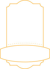 Rectangle Badge Logo Outline Design Element Vector