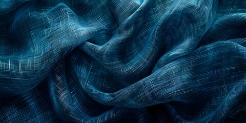 Abstract Fluid Textile Pattern Promoting Environmental Awareness in Textile Production