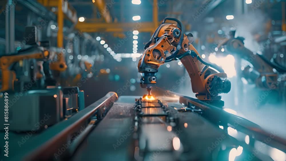 Poster robotic welding jig assembly of components. the welding process mechatronics mechanical engineers.