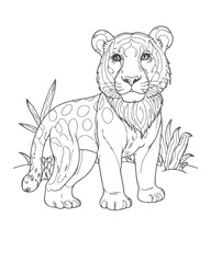 Animal Coloring Book Page  For Kids