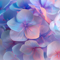 3d rendered photos of different kind of flowers made with generative AI