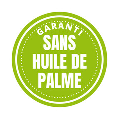 Symbole garanti sans huile de palme