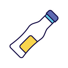 bear bottle icon with white background vector stock illustration