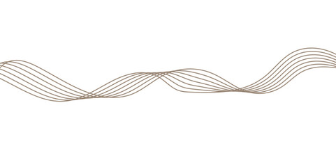 Thin line wavy abstract vector background. Curve wave seamless pattern. Line art striped graphic template. Vector illustration.