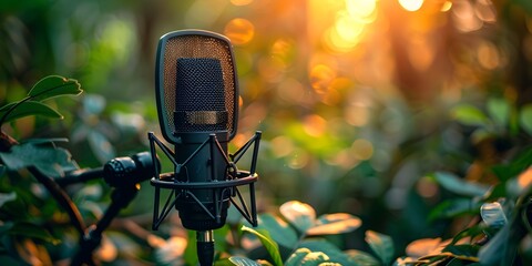 Podcast on the Intersection of Modern Science and Ancient Spiritual Wisdom in a Serene Natural Setting