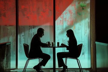 Business meeting between two professionals