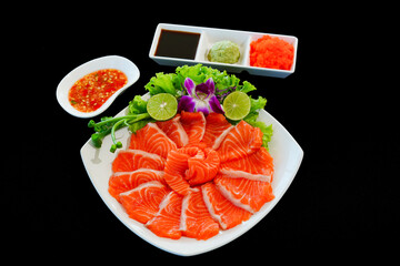 Fresh salmon fillet.
