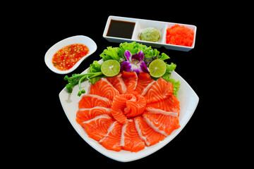 Fresh salmon fillet.