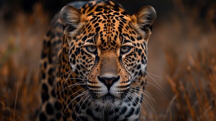 Leopard Mouth With Black Background created by ai