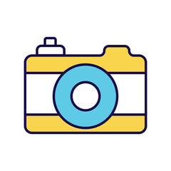 camera icon with white background vector stock illustration