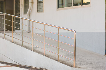 Stainless steel handrail for patients