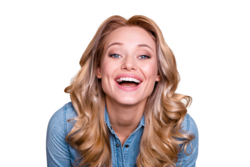 Close-up portrait of her she nice cute lovely adorable fascinating attractive cheerful wavy-haired lady having good day isolated over gray violet purple pastel background