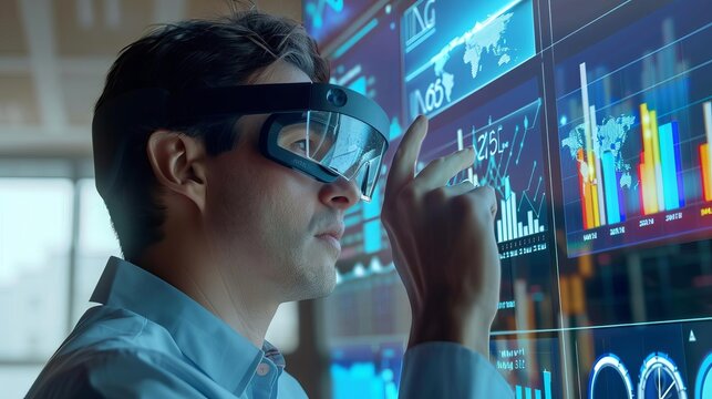 Financial data analysis using augmented reality