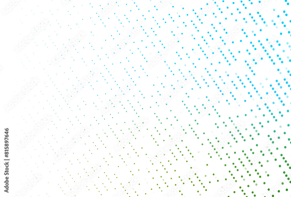 Poster light blue, green vector texture with disks.