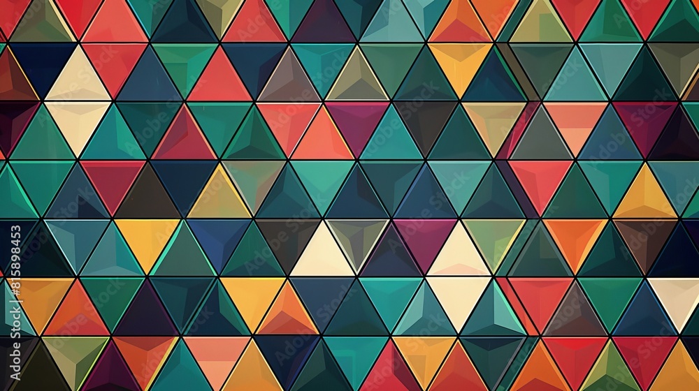 Poster background with repeat geometric triangle pattern in abstract modern format
