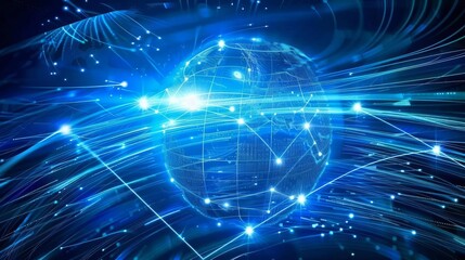 Obraz premium Global digital network managing
