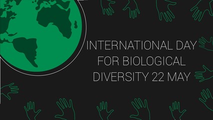 International Day for Biological Diversity web banner design illustration 