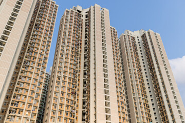 Fototapeta premium Hong Kong residential building facade