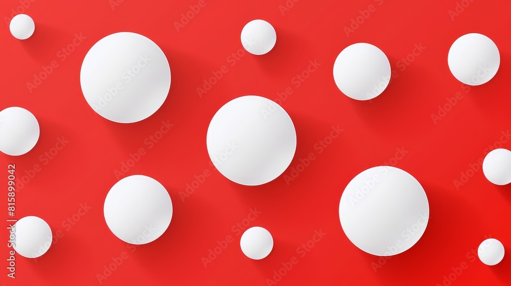 Poster white circles with simple volume in an abstract template banner