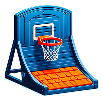 recommend clip art: Vector illustration of a set of basketball shooting pads for home practice on a white background.