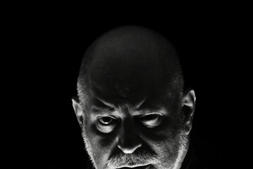 portraits face expression body movements modern man in black and white photo fine art silhouette expression