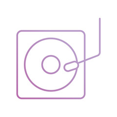 record player icon with white background vector stock illustration