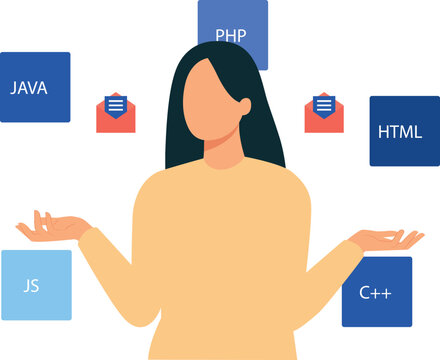 The girl is a programmer.