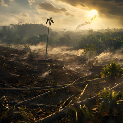 Deforestation and the environment, habitat loss and environmental disaster.