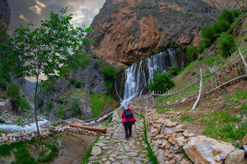 The Kapuzbasi Waterfalls in Aladaglar National Park 156 km (97 miles) south of Urgup and east of...