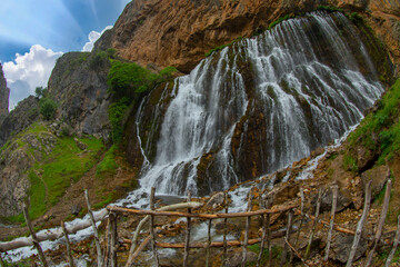 The Kapuzbasi Waterfalls in Aladaglar National Park 156 km (97 miles) south of Urgup and east of...