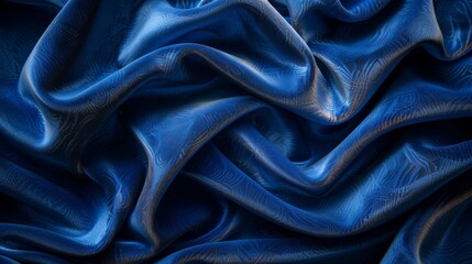 Obraz premium luxurious velvet textiles, sumptuous navy blue velvet fabric, with a luxurious texture, perfect for upscale interior design projects