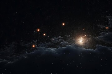 Fototapeta premium star cluster flat design side view stellar field theme 3D render Monochromatic Color Scheme
