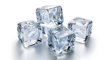 Obraz premium ice cubes isolated on white