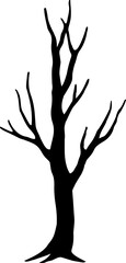 Dead tree silhouette vector art