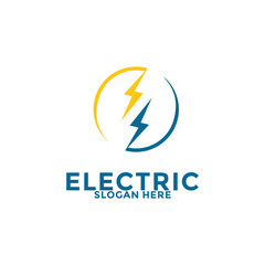 Electric Logo Vector, Creative Thunderbolt Energy Power Logo vector