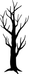 Dead tree silhouette vector art