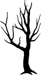 Dead tree silhouette vector art