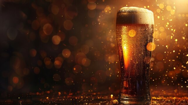 cold whisky for World Whisky (Whiskey) Day background concept with copy space