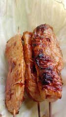 shish kebab on skewers