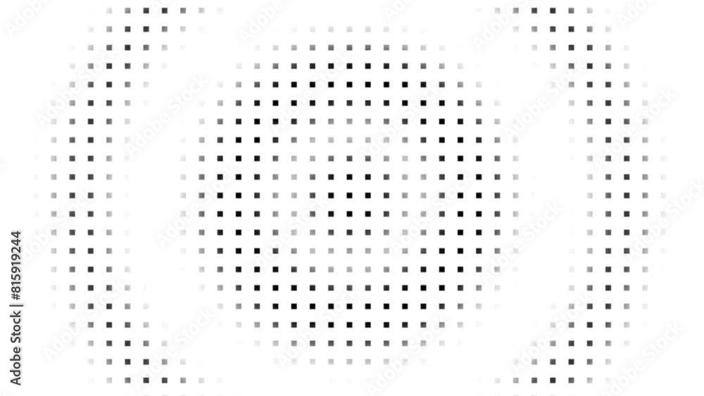 Poster 4k dynamic circular seamless looping animation. moving circles with little rhombus dots on transpare