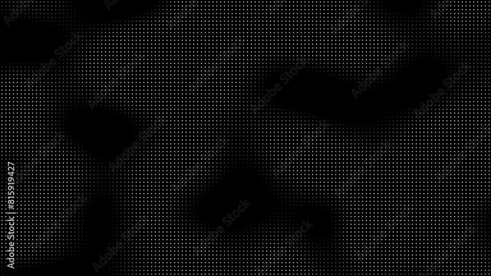 Poster animated abstract technology dark background. glowing random dots and grid. data, hi-tech concept. v