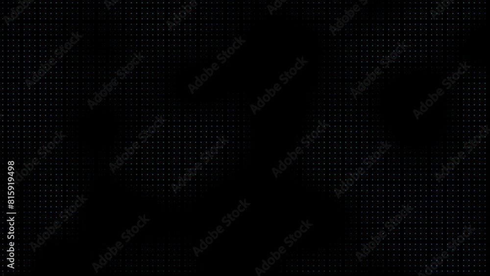 Poster animated abstract technology dark background. glowing random dots and grid. data, hi-tech concept. v