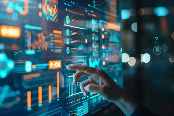 Technology and business digitalization interface