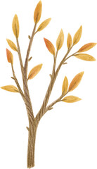 Colored pencil illustration of an autumn leaf, ideal for use in seasonal designs, greeting cards, art projects, home decor, scrapbooking, and educational materials. Perfect for adding a touch of fall 