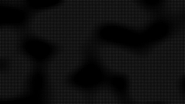 Animated abstract technology dark background. glowing random dots and grid. data, hi-tech concept. virtual space