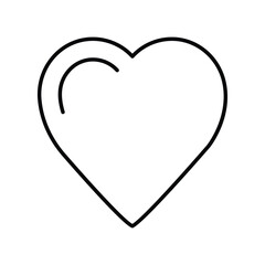 heart icon with white background vector stock illustration